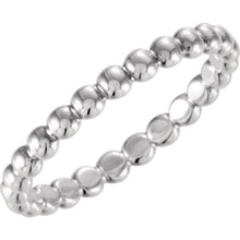 Sterling Silver 2.5 mm Beaded Stackable Ring