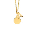 14K Gold Small Handwritten Engravable Necklace