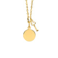 14K Gold Small Handwritten Engravable Necklace