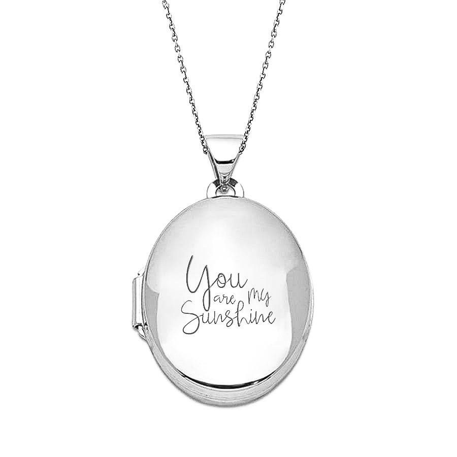 Signature Sterling Silver 32mm Oval Locket