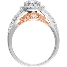 6.5mm Round 1/2 Diamond Semi-Set Engagement Ring