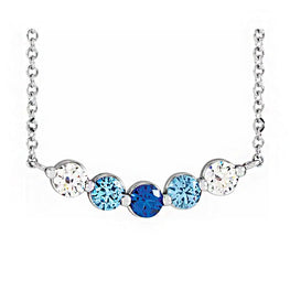 14K White Gold 4-Stone Family 18" Necklace