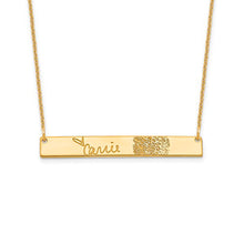 925 Sterling Silver Signature and Fingerprint Necklace