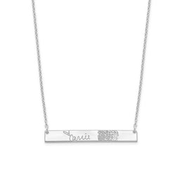 925 Sterling Silver Signature and Fingerprint Necklace