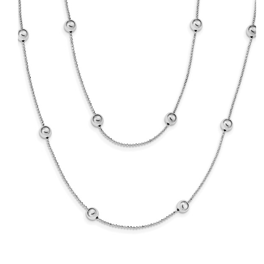 Leslie's Sterling Silve Beaded Necklace