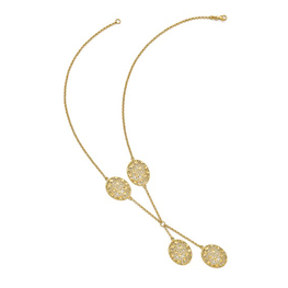 Sterling Silver Gold Plated Filigree Drop Necklace