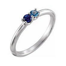 Sterling Silver 6-Stone Family Ring