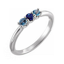 Sterling Silver 6-Stone Family Ring