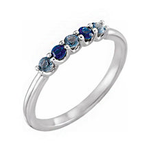 Sterling Silver 6-Stone Family Ring