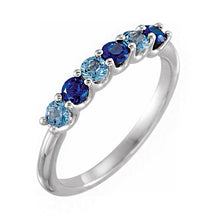 Sterling Silver 6-Stone Family Ring