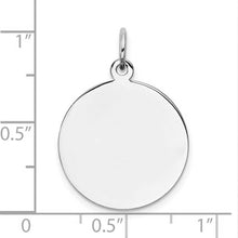 Signature Engravable Round  Disc Charm 24-29 mm