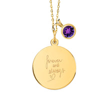 14K Sisterhood Gold Round Engravable Couples Necklace