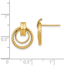14K Yellow Gold Love Knot Earrings