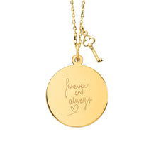 14K Sisterhood Gold Round Engravable Couples Necklace