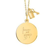 Mom 14K Gold Round Engravable Necklace