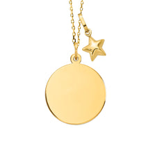 14K Sisterhood Gold Round Engravable Necklace