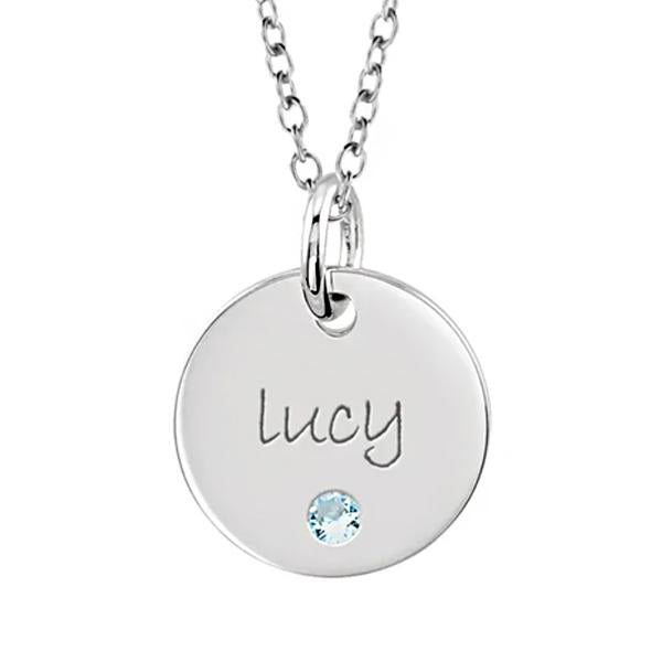 Sterling Silver 15.88 mm Posh Mommy® Engravable Large Disc Pendant