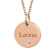 14K Rose 15.88 mm Posh Mommy® Engravable Large Disc Pendant