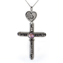 Handmade Sterling Silver Cross Pendant with Choice of Gemstones