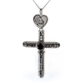 Handmade Sterling Silver Cross Pendant with Choice of Gemstones