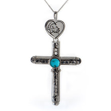 Handmade Sterling Silver Cross Pendant with Choice of Gemstones
