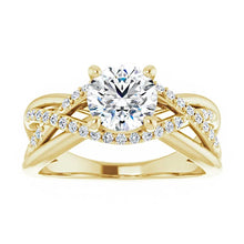 18K White Gold 6.5 mm Diamond Halo Engagement Ring