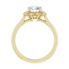 14K Yellow Gold 6.5 mm Round Engagement Ring
