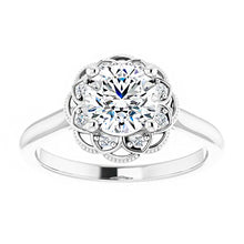 14K Yellow Gold 6.5 mm Round Engagement Ring