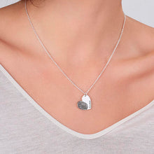 Sterling Silver Name and Fingerprint Heart Charm