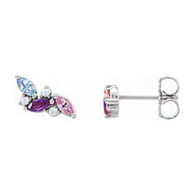 Sterling Silver 1-4 Stone .025 CTW Diamond Family Earrings