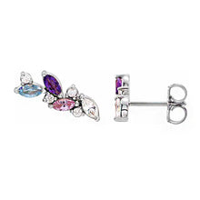 Sterling Silver 1-4 Stone .025 CTW Diamond Family Earrings