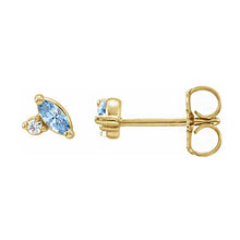 14K Yellow Gold 1-4 Stone .025 CTW Diamond Family Earrings