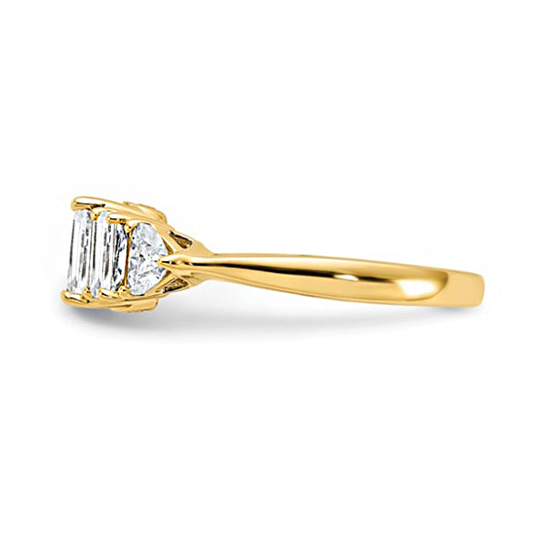 14k Yellow Gold 1 5/8ct. G H I True Light Moissanite Ring