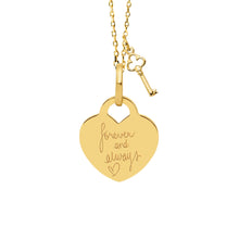 14K Heart Engravable Necklace