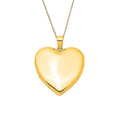 14k Gold Plated Signature Heart Locket Necklace - 24mm