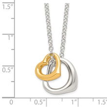 Sterling Silver Two-Hearts Necklace