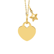 14K Heart Engravable Necklace