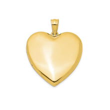 14k Gold Plated Signature Heart Locket Necklace - 24mm