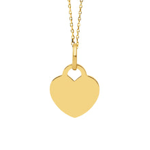 14K Heart Engravable Necklace
