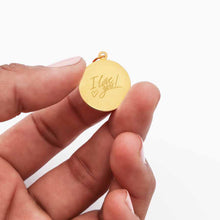 14k Gold Plated Sterling Silver Signature Charm - 25mm