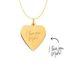 14k Yellow Gold Plated Sterling Silver Signature Heart Necklace