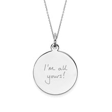 Sign Engravable Round  Disc Charm 29 mm