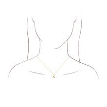 14K Yellow Gold & Diamonds Petite Initial Necklace