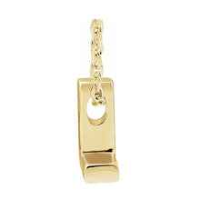 14K Rose Gold Initial Pendant 16-18