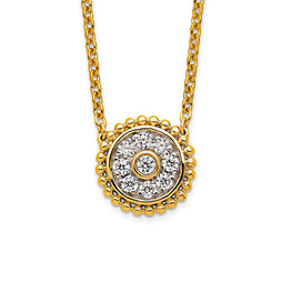 14K Lab-Grown Diamond Circle Necklace
