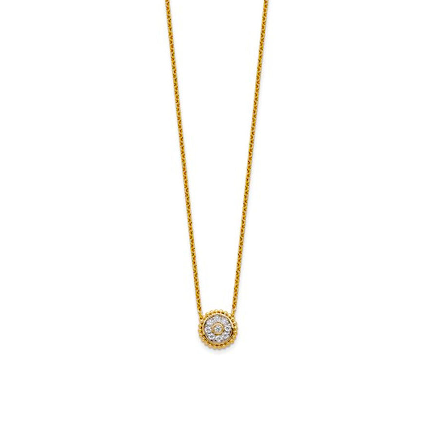 14K Lab-Grown Diamond Circle Necklace