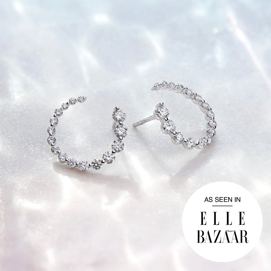 Elle's Lab-Grown Diamond Front-Back Earrings
