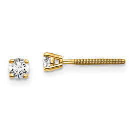 14K Yellow Gold 1/5ctw Lab Grown Diamond Stud Earrings