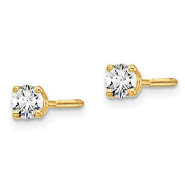 14K Yellow Gold 1/5ctw Lab Grown Diamond Stud Earrings