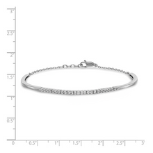 14k White Gold Lab Grown Diamond Bangle Bracelet